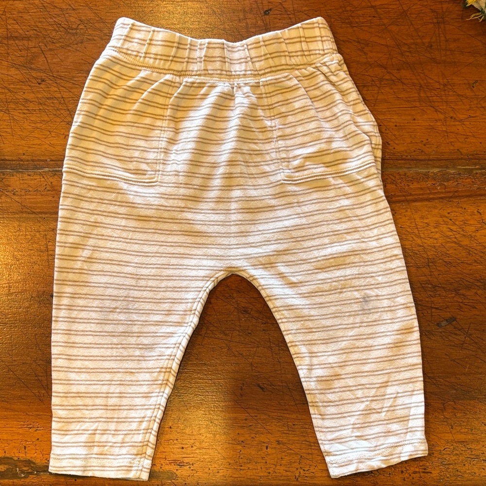 Banana Republic | Kids Cream Striped Joggers | 18-24 months